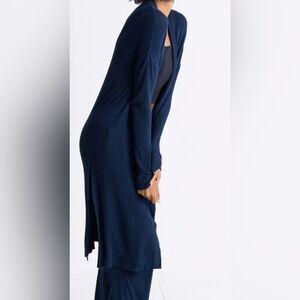 MERSEA MerSea Dayjama Open Front Long Cardigan Sweater In Gray One Size